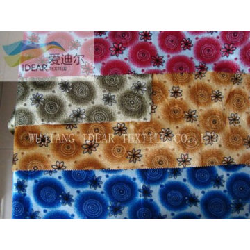 Polyester Printed Coral Fleece Fabric For Blankets 071